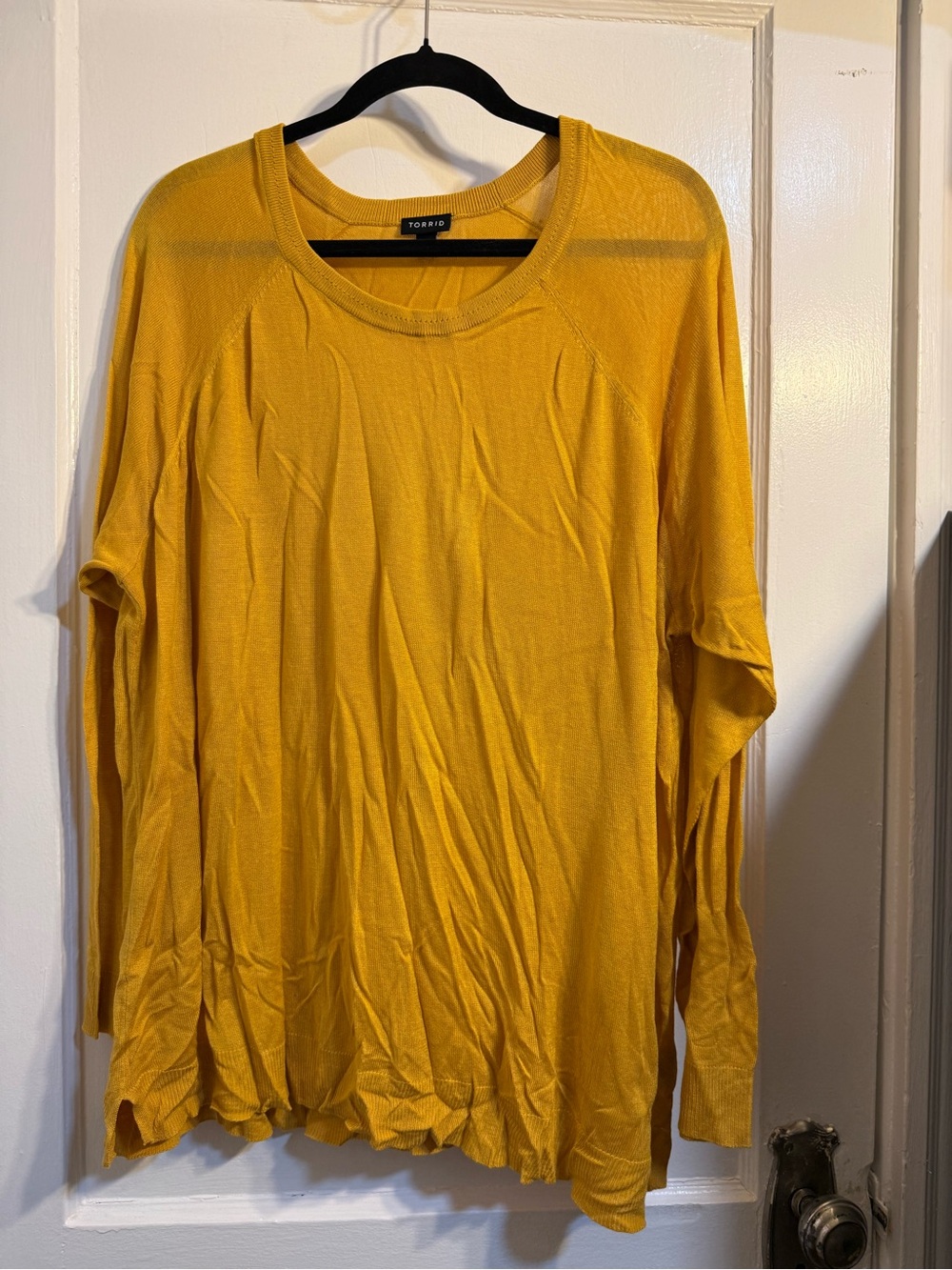 torrid Golden Yellow Crewneck Lightweight Sweater